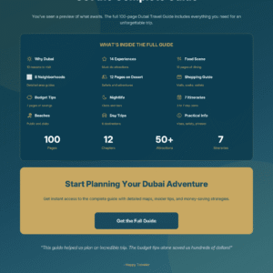 Dubai Travel Guide – Free Preview